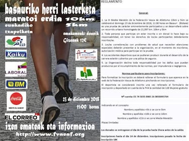 La media maratn de Basauri ser gratis para mujeres para fomentar el deporte femenino