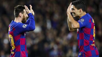 Messi y Luis Su&aacute;rez, en el partido ante el Dortmund.