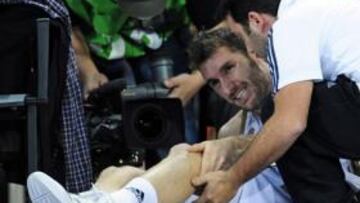 <b>LESIONADO. </b>Rudy Fernández se lesionó la rodilla izquierda en el último cuarto. Hoy le harán pruebas.