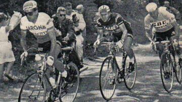 Bahamontes, al ataque en la etapa inicial del Tour de 1963. 