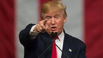 Donald Trump en un discurso de campa&ntilde;a