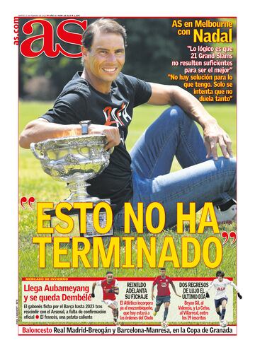 Rafa Nadal a través de las portadas de As