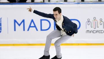 Tomàs Guarino en el Campeonato de Europa de Patinaje Artístico.