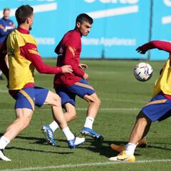 Trincao y Pjanic, las dos novedades del entrenamiento