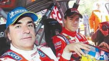 <b>APOYO. </b>Sainz confía en el potencial de Sordo y por ello pone a su servicio toda su experiencia.