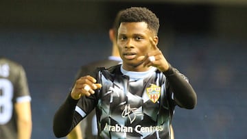 Razamani, durante el partido disputado entre Tenerife y Almería.