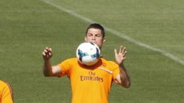 Cristiano, durante un entrenamiento.