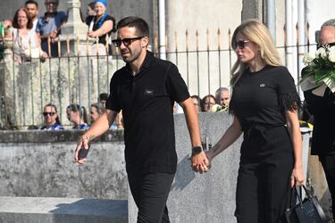 Joao Moutinho llega al funeral de Diogo Jota y su hermano André Silva en la Igreja Matriz de Gondomar el 5 de julio de 2025 en Gondomar, Portugal.