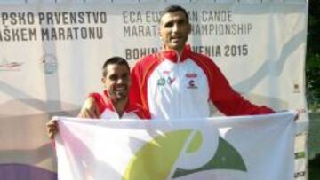 Graña y Ferro posan en el podio.