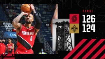 Damien Lillard, durante el partido de la NBA que ha enfrentado a New Orleans Pelicans y a Portland Trail Blazers.