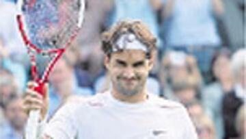 Roger Federer, ayer.