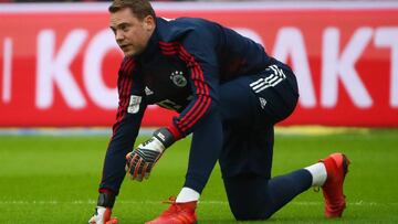 Neuer en la previa del partido.