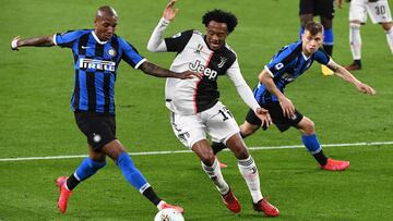 Juan Cuadrado, activo en la victoria de la Juve ante Inter