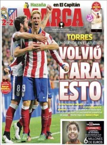 Portadas de la prensa deportiva