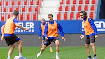 Entrenamiento de Osasuna en El Sadar.