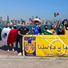 Afición de Tigres ya los espera en Catar
