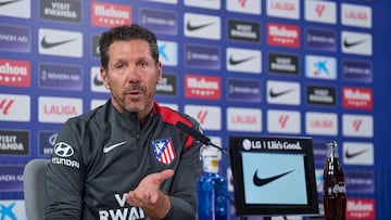 Simeone, en rueda de prensa.