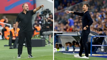 Hansi Flick y Xabi Alonso, entrenadores del Barcelona y el Real Madrid.