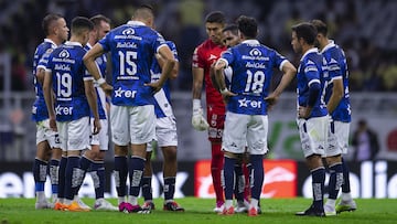   Jesus Rodriguez and Players of Puebla during the game America vs Puebla, corresponding to Round 03 of the Torneo Apertura 2023 of the Liga BBVA MX, at Azteca Stadium, on July 15, 2023.

<br><br>

Jesus Rodriguez y Jugadores de Puebla durante el partido America vs Puebla, correspondiente a la Jornada 03 del Torneo Apertura 2023 de la Liga BBVA MX, en el Estadio Azteca, el 15 de Julio de 2023.