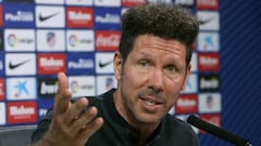 Simeone en rueda de prensa. 