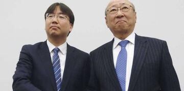 Shuntaro Furukawa (izquierda) y Tatsumi Kimishima (derecha). Presente y pasado reciente de Nintendo.