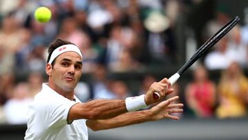 Federer, durante un partido