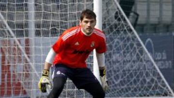 Casillas, ayer en el partidillo.