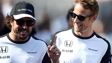 Alonso y Button compartieron box de McLaren varios a&ntilde;os.