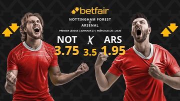 Nottingham Forest vs. Arsenal: horario, dónde ver, pronósticos y clasificación