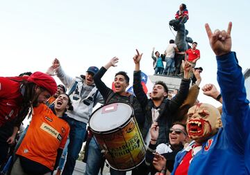 Los festejos en Chile por el paso de su Selección a la final