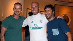 Beckham visitó al Real Madrid