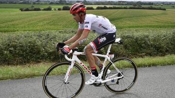 El ciclista espa&ntilde;ol Alberto Contador del Trek Segafredo durante la 11&ordf; etapa del Tour de Francia entre las localidades de Eymet y Pau.