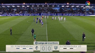 Resumen del Ponferradina vs. Extremadura de LaLiga SmartBank