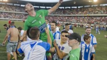 El Legan&eacute;s celebra su ascenso a la Liga Adelante.