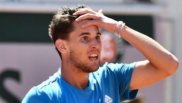 Dominic Thiem, durante un partido.