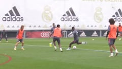 ¿Y cómo responde Vinicius a la polémica con Benzema? Esto hizo en la práctica