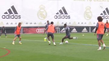 ¿Y cómo responde Vinicius a la polémica con Benzema? Esto hizo en la práctica