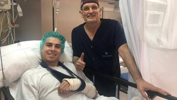 Augusto Fernández tras ser operado.