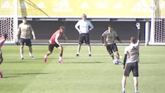 James quiere una oportunidad: Última práctica con el Madrid