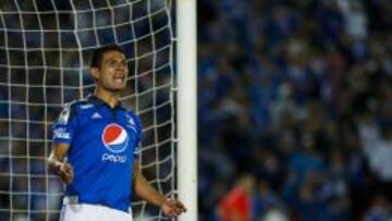 David Silva celebra ante Jaguares de Córdoba.