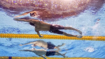 Una prueba de la piscina Duna Arena.