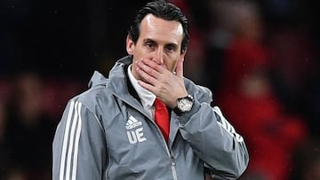 Unai Emery, en un partido con el Arsenal.