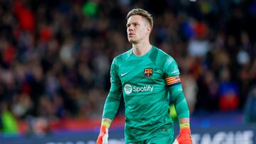 Ter Stegen, en el partido contra el Nápoles.