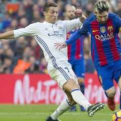 Los movimientos y remates de Cristiano y Messi en el Clásico