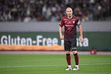 El de Fuentealbilla durante el encuentro entre el Vissel Kobe y el Barcelona en homenaje a su despedida.