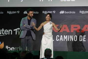 Dani Rovira y Sandra Sánchez en el escenario durante la presentación del documental.