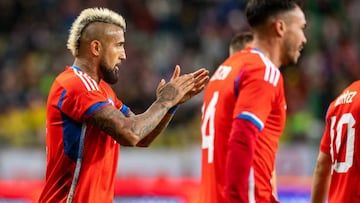 WARSAW, POLAND - NOVEMBER 16: Arturo Vidal of Chile looks on during the friendly match between Poland v Chile on November 16, 2022 in Warsaw, Poland. (Photo by Mateusz Slodkowski/DeFodi Images via Getty Images)