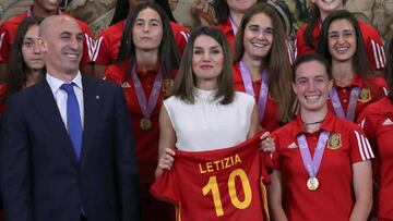 RECEPCION EN AUDIENCIA DE LA SELECCION ESPA&Ntilde;OLA ESPA&Ntilde;A FEMENINA SUB 17 SUB17 CON LA REINA LETIZIA
 LUIS RUBIALES
 