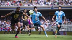 (L-R), Diogo de Oliveira of Pumas and Kevin Alvarez of Pachuca during the game Pumas UNAM vs Pachuca, corresponding to Round 12 of the Torneo Clausura 2023 of the Liga BBVA MX, at Olimpico Universitario Stadium, on March 19, 2023.

<br><br>

(I-D), Diogo de Oliveira de Pumas y Kevin Alvarez de Pachuca durante el partido Pumas UNAM vs Pachuca, Correspondiente a la Jornada 12 del Torneo Clausura 2023 de la Liga BBVA MX, en el Estadio Olimpico Universitario, el 19 de Marzo de 2023.