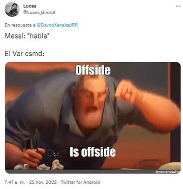 Los memes no tienen piedad con la Argentina de Messi